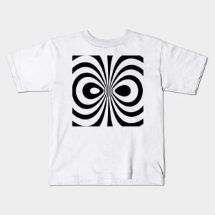 Black and White Op Art 2 Kids T-Shirt